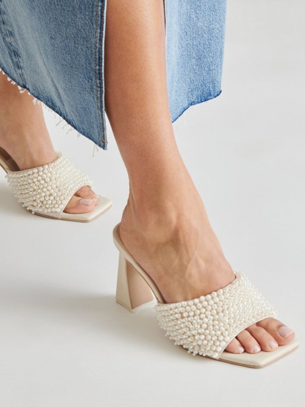Dolce Vita Nandy Pearl Heels Vanilla Pearls
